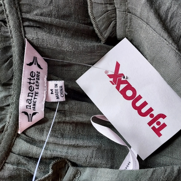 Boho Layered Short Sleeve V Neck Blouse - Picture 3 of 3